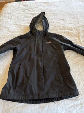 The North Face Black Hooded Rain Jacket